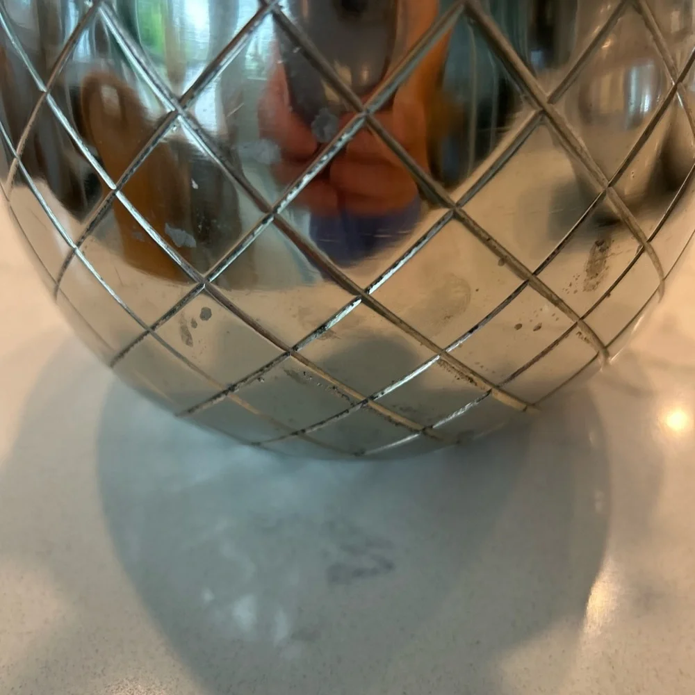 Tommy Bahama Chic Silver Pineapple Accent Ice Bucket - Picture 3 of 3